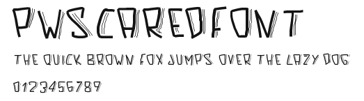 PWScaredFont Preview