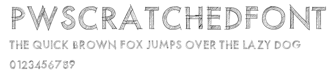 PWScratchedfont Preview