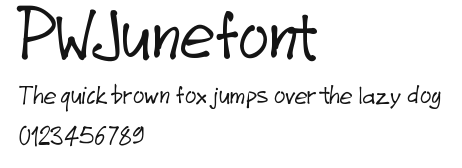 PWJunefont Preview