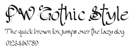 PW Gothic Style Preview