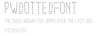 PWDottedFont Preview