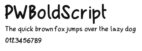 PWBoldScript Preview