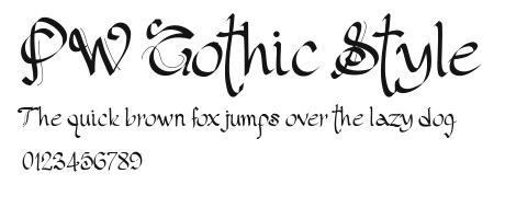 PW Gothic Style Preview