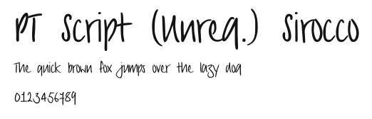 PT Script (Unreg.) Sirocco Preview