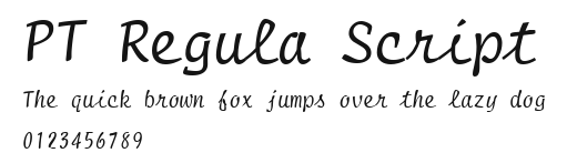 PT Regula Script Preview
