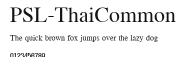 PSL-ThaiCommon Preview