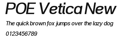 POE Vetica New Preview