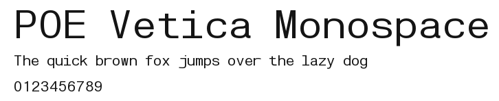 POE Vetica Monospace Preview