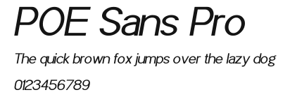 POE Sans Pro Preview