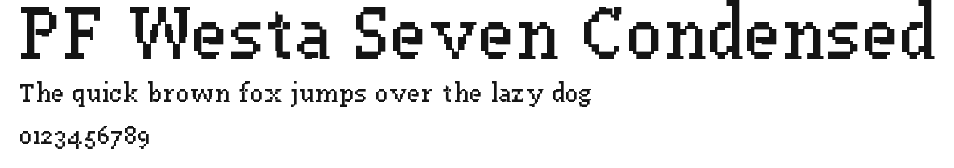 PF Westa Seven Condensed Preview