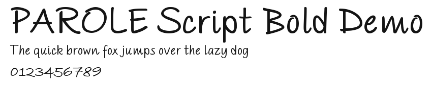PAROLE Script Bold Demo Preview