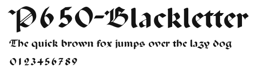 P650-Blackletter Preview