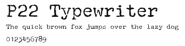P22 Typewriter Preview