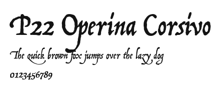 P22 Operina Corsivo Preview