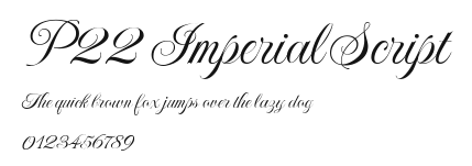 P22 Imperial Script Preview