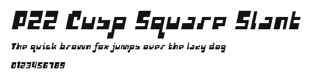 P22 Cusp Square Slant Preview