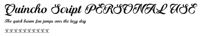 Quincho Script PERSONAL USE Preview