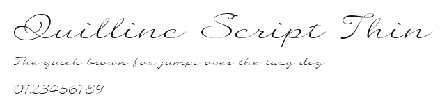 Quilline Script Thin Preview