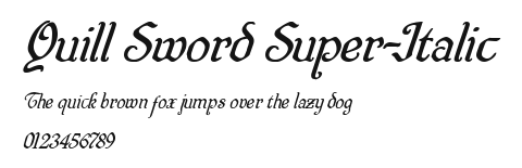 Quill Sword Super-Italic Preview
