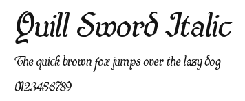 Quill Sword Italic Preview