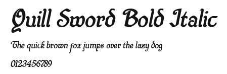 Quill Sword Bold Italic Preview