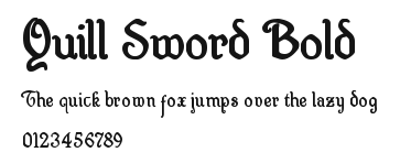 Quill Sword Bold Preview