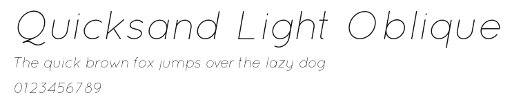 Quicksand Light Oblique Preview