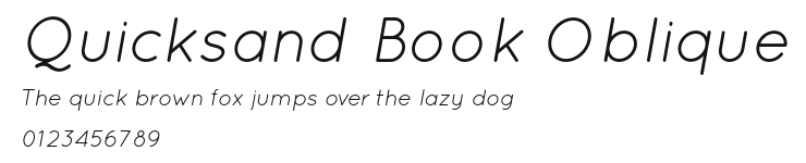 Quicksand Book Oblique Preview