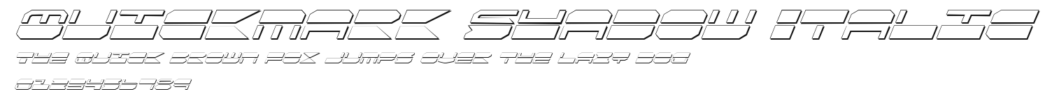 Quickmark Shadow Italic Preview