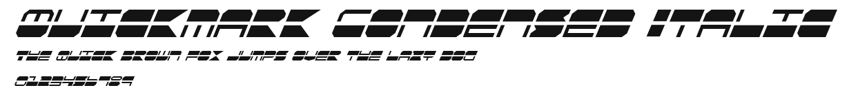 Quickmark Condensed Italic Preview