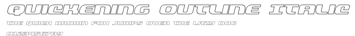 Quickening Outline Italic Preview