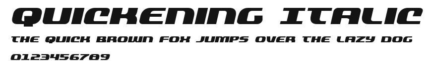 Quickening Italic Preview