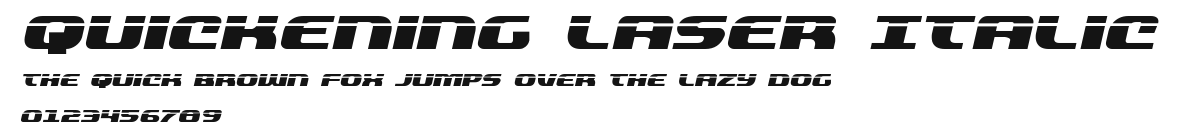 Quickening Laser Italic Preview