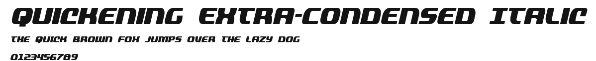 Quickening Extra-Condensed Italic Preview