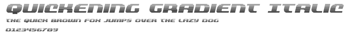 Quickening Gradient Italic Preview