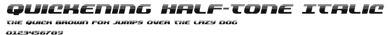 Quickening Half-Tone Italic Preview