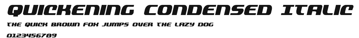 Quickening Condensed Italic Preview