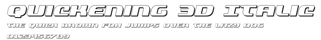Quickening 3D Italic Preview