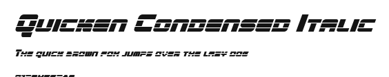 Quicken Condensed Italic Preview