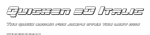 Quicken 3D Italic Preview