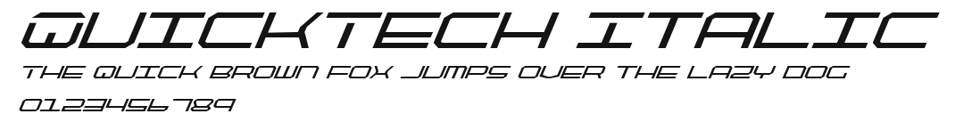 QuickTech Italic Preview