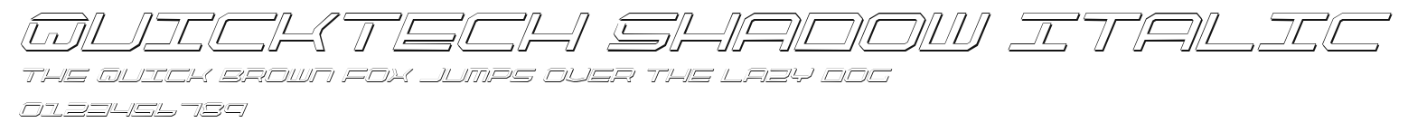 QuickTech Shadow Italic Preview