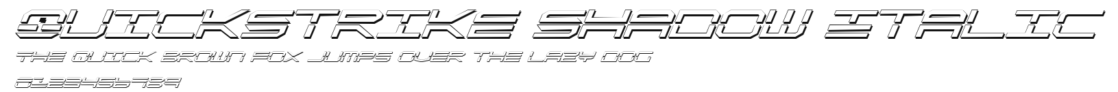 QuickStrike Shadow Italic Preview