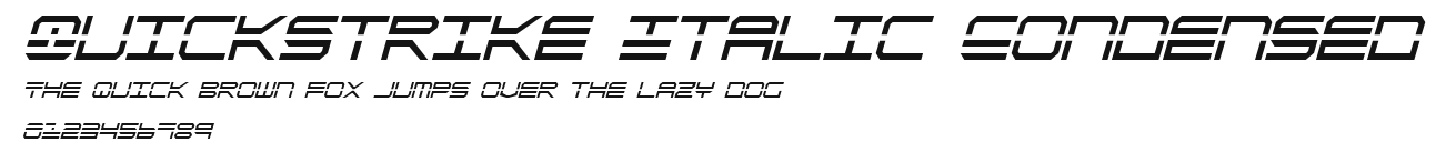 QuickStrike Italic Condensed Preview