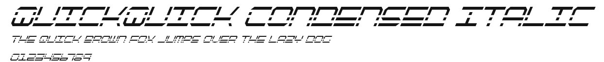 QuickQuick Condensed Italic Preview