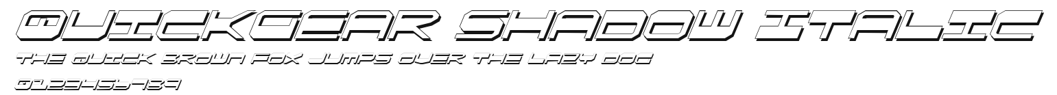QuickGear Shadow Italic Preview