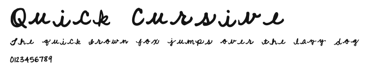 Quick Cursive Preview