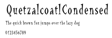 QuetzalcoatlCondensed Preview