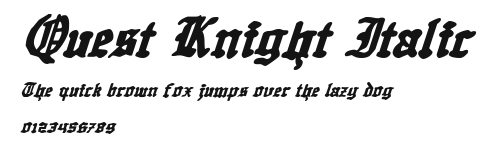 Quest Knight Italic Preview