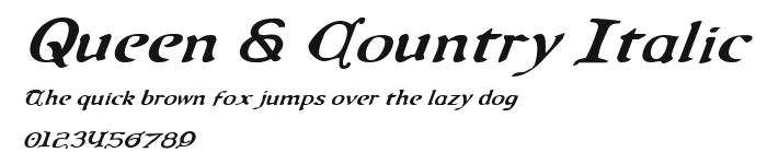 Queen & Country Italic Preview